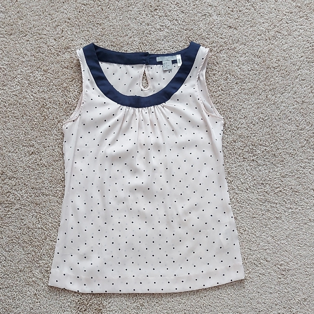 H&M Polka Dot Tank Top - Navy & Light Pink